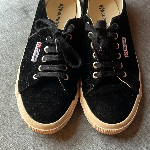 Superga Black Velvet Shoes - Picture 4 of 4